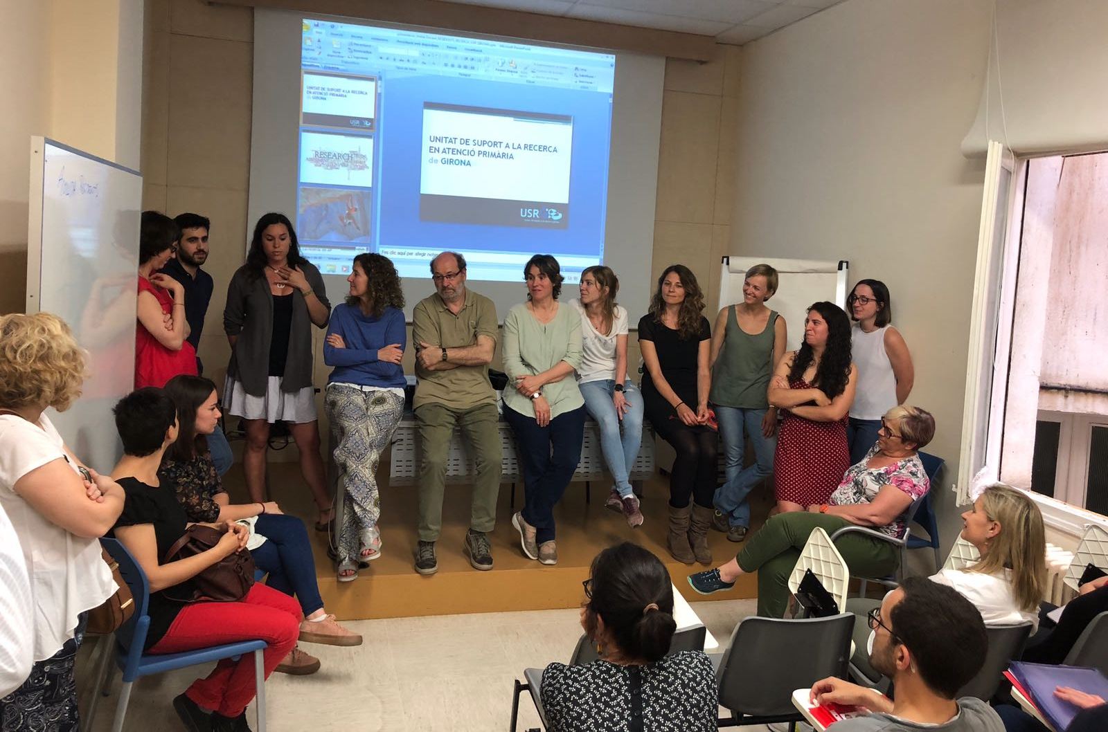 Foto de la presentació de la Jornada d’Acollida a l’Hospital Universitari