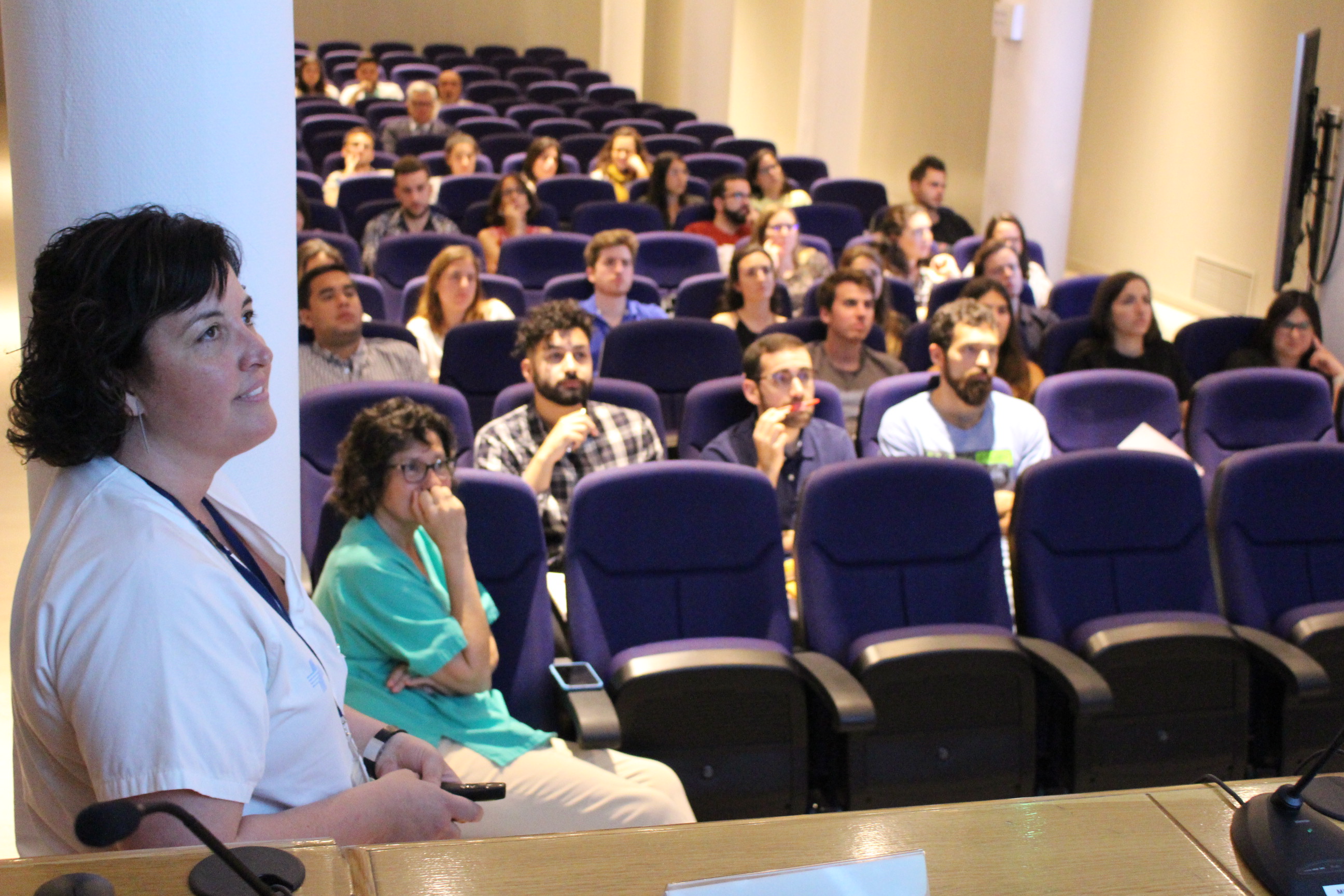 Foto de la presentació de la Jornada d’Acollida a l’Hospital Universitari