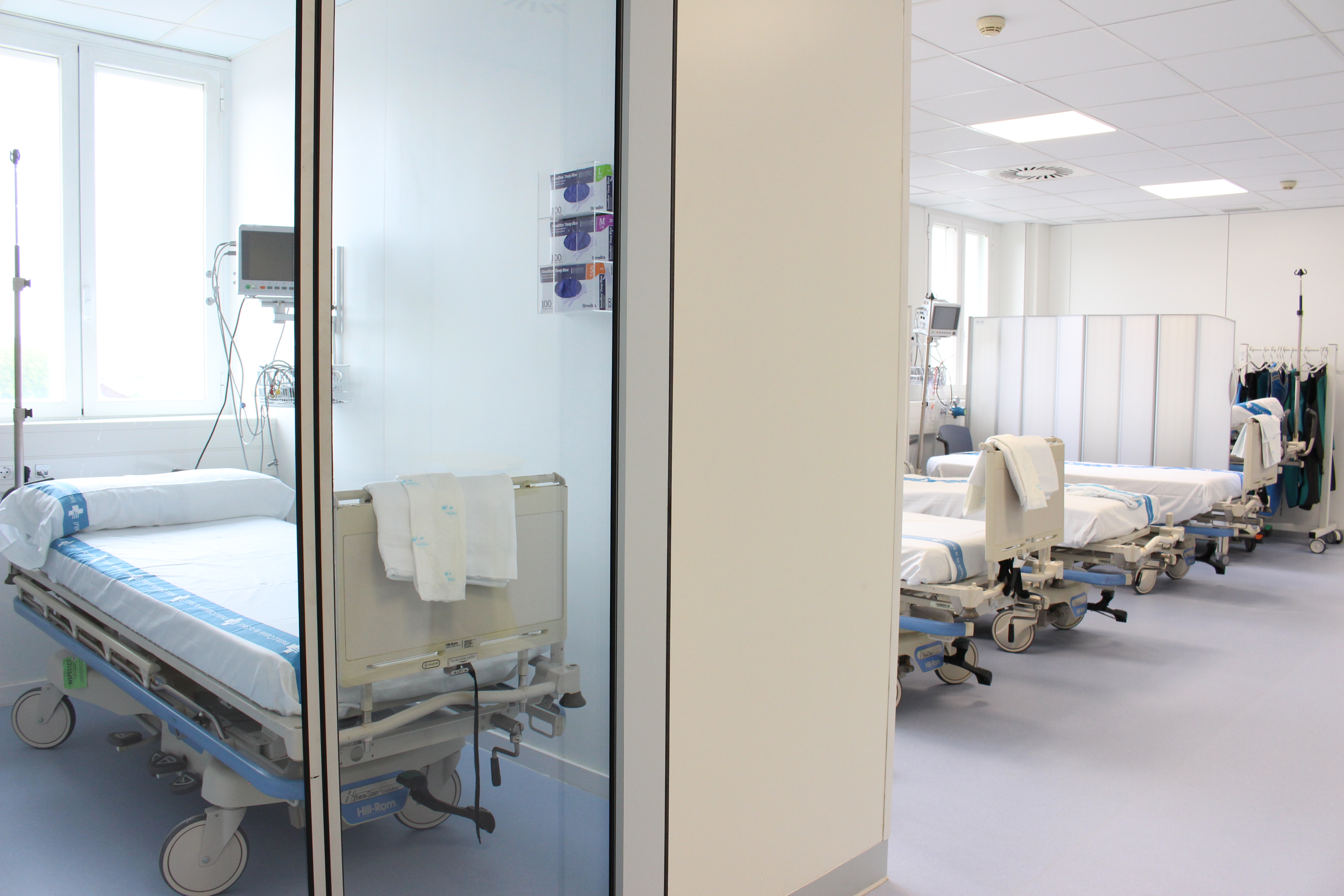 La zona de recuperació de pacients amb l'habitació individual.