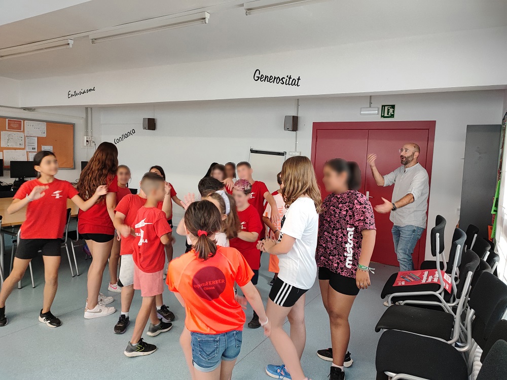 Una sessió en un centre educatiu de GIrona.