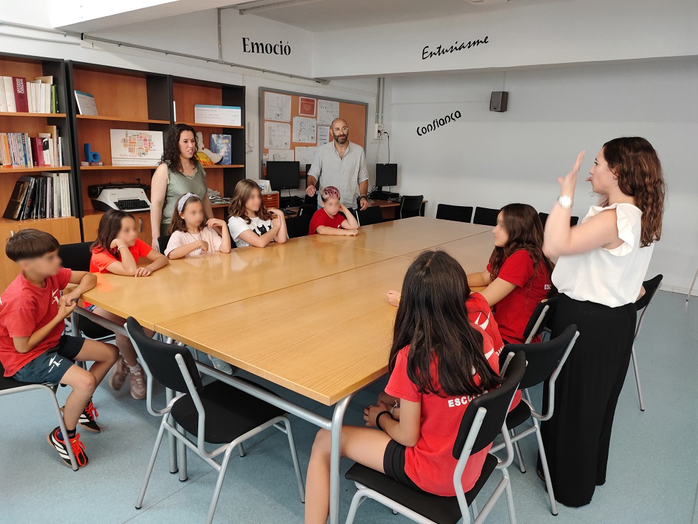 Una sessió en un centre educatiu de GIrona.