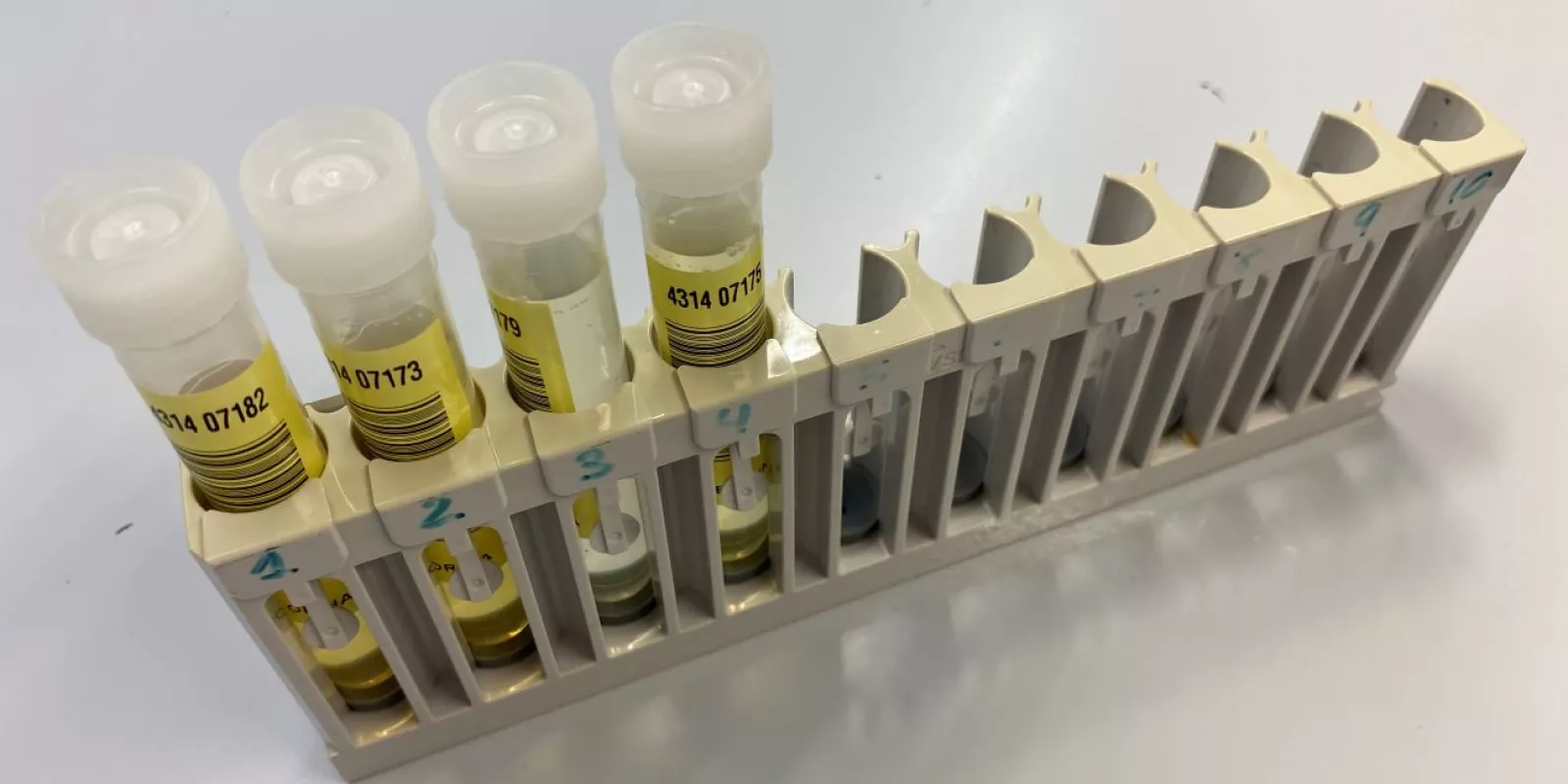 imatge de recurs de tubs d'assaig amb proves d'orina