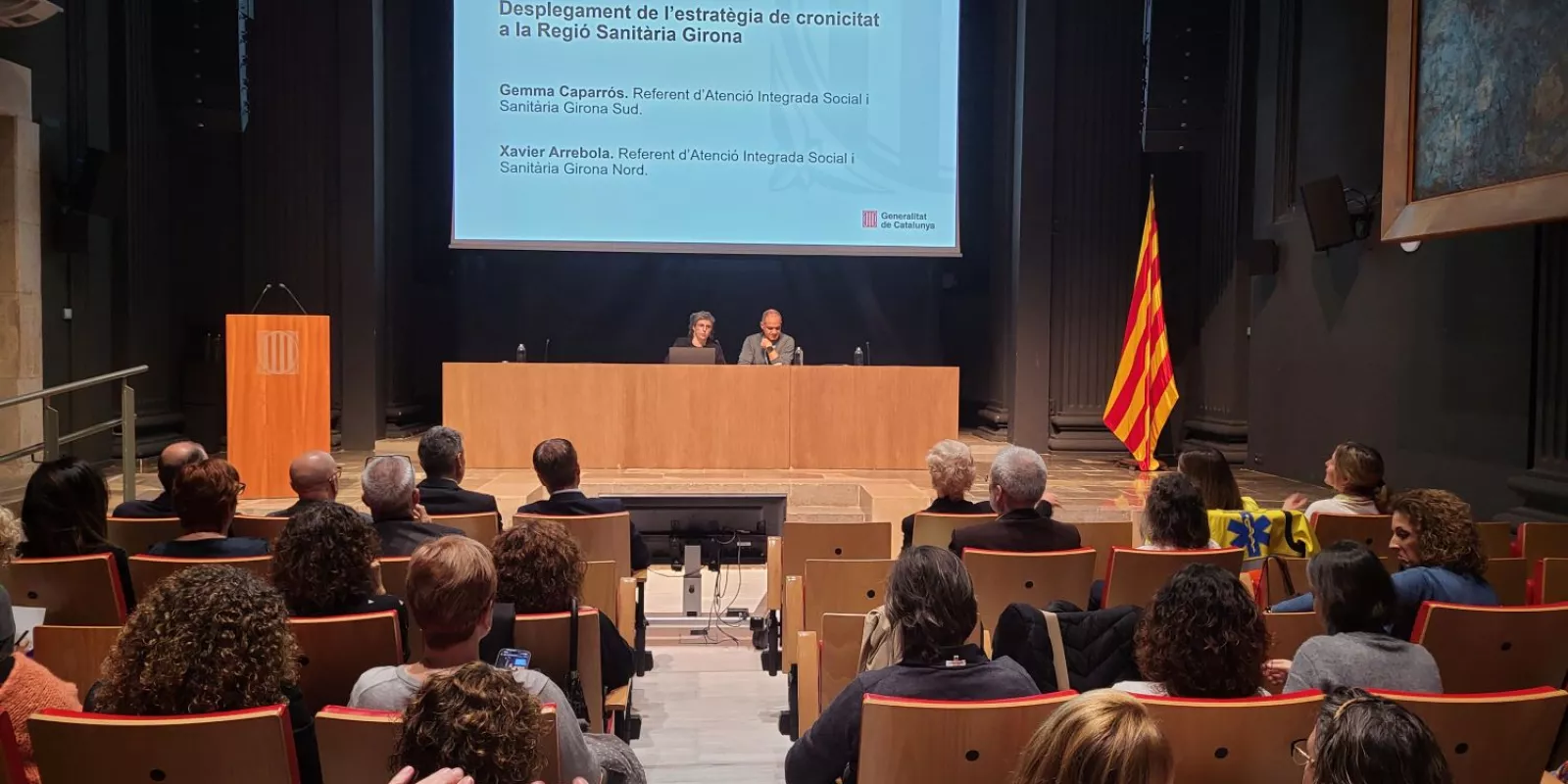 Referents d’atenció integrada social i sanitària de la Regió Sanitària de Girona durant la trobada celebrada a Girona