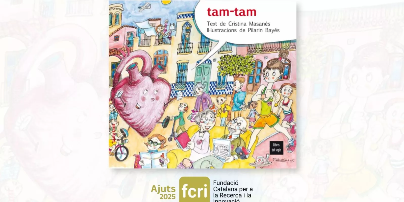 Portada del conte “Tam-tam”  il·lustrat per Pilarin Bayés i escrit per Cristina Masanés