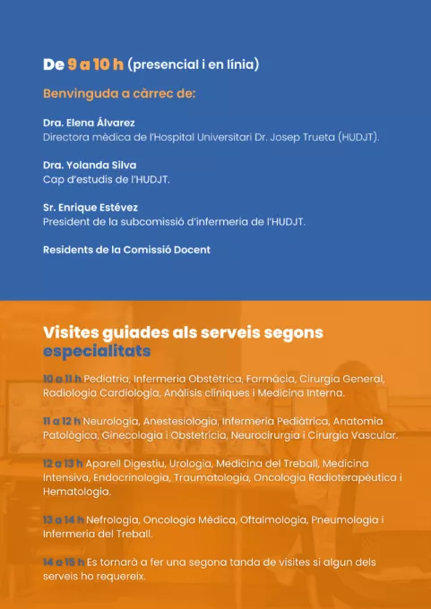 programa Portes obertes H. Trueta 2025