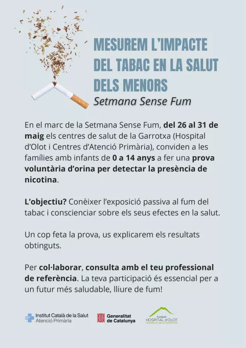 Cartell promocional Setmana Sense Fum 2025 la Garrotxa