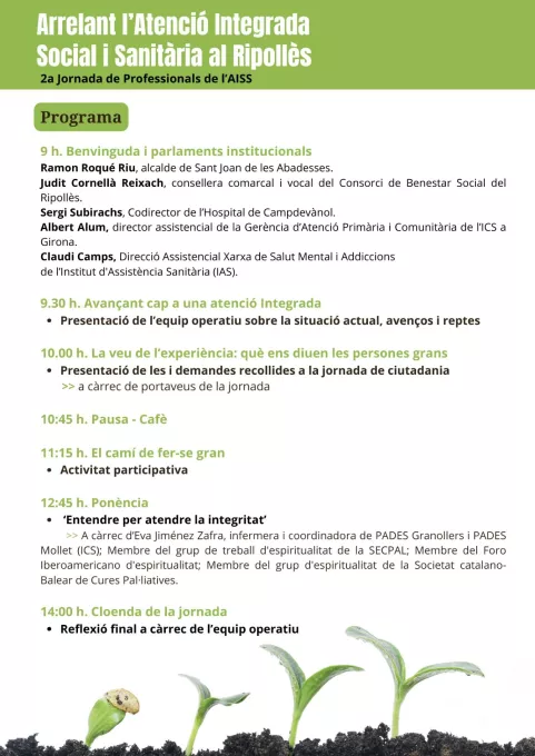 Programa 2a Jornada de l'Atenció Integrada Social i Sanitària del Ripollès