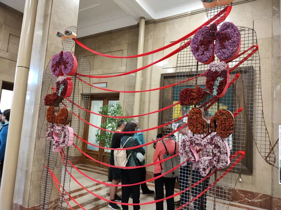 L’Hospital Trueta se suma a ‘Girona, Temps de Flors’ amb una instal·lació que uneix joventut, salut i donació