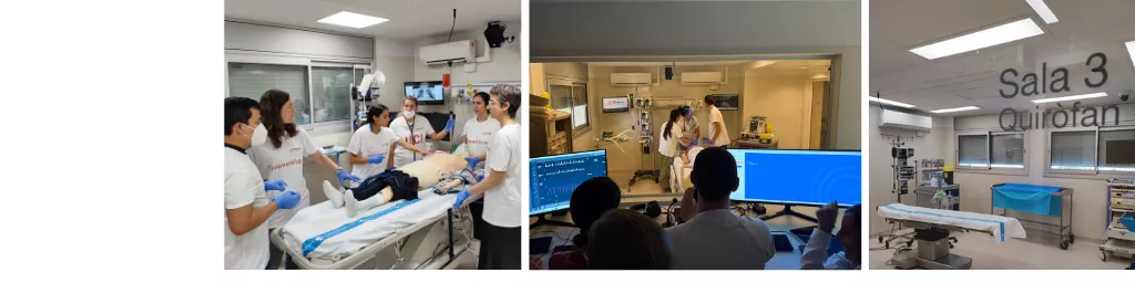 Conjunt d'imatges amb espais del Centre de Simulació Clínica del Trueta