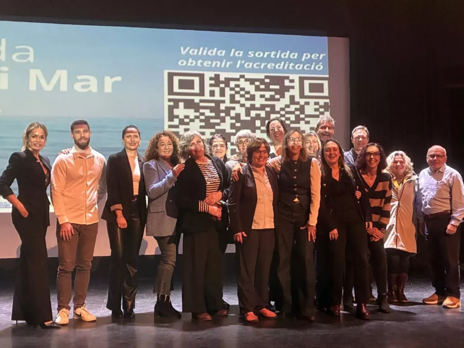 Representants de les diferents institucions que han participat a la jornada Salut i Mar de Llançà