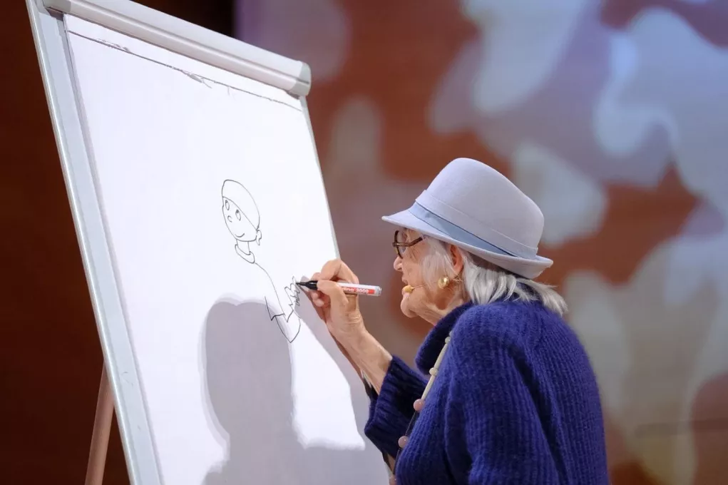 Pilarín Bayés durant l'acte dels 70 anys del Trueta