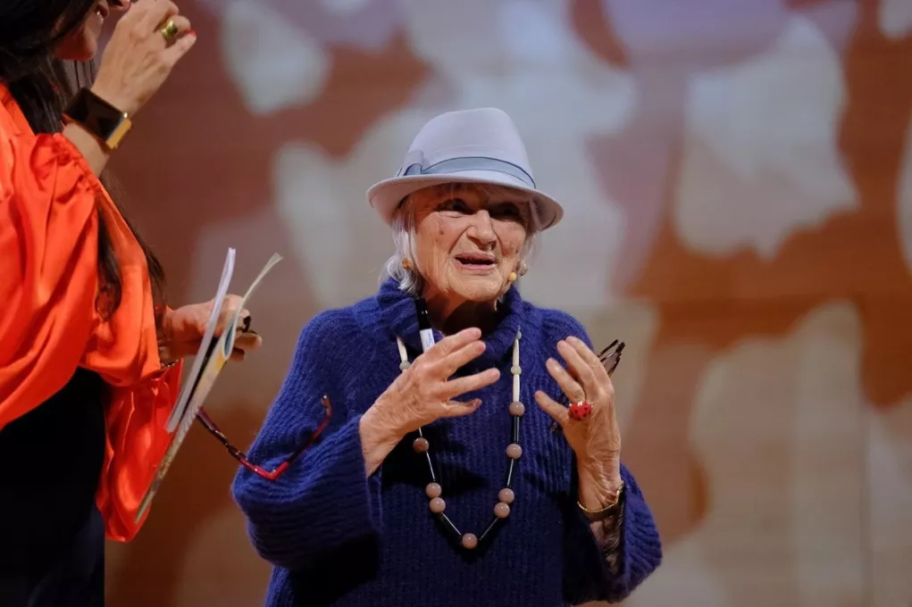 Pilarín Bayés durant l'acte dels 70 anys del Trueta