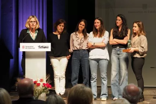 Professionals de l'ESCAP-GI durant l'entrega dels Premis Generalitat a Girona.