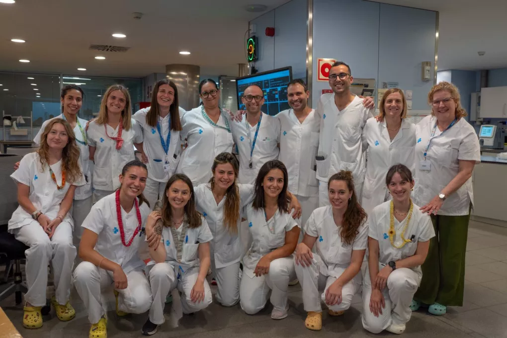 Professionals de la UCI de l'Hospital Trueta, que s'encarreguen del desenvolupament del nou protocol de la Unitat.