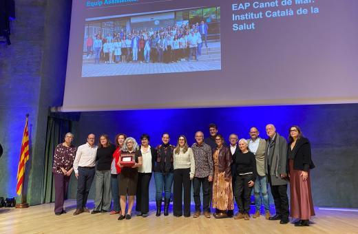 Representants de l'EAP Canet de Mar a l'acte d'entrega de guardons del col·legi de Metges de Barcelona.