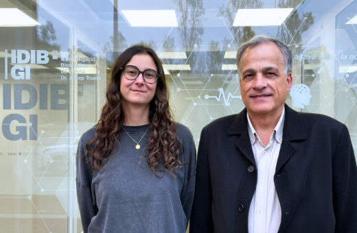 Els investigadors Laura Gallardo-Nuell i Manuel Fernández-Real. 