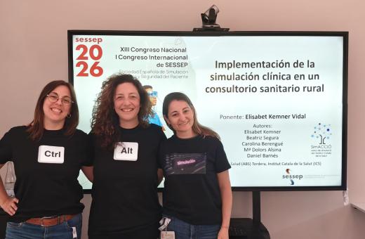 Les facilitadores de simulació de l'equip d'atenció primària de Tordera durant l'assistència al congrés de la SESSEP