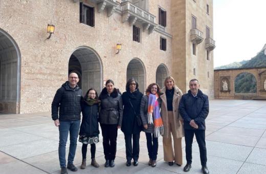 Representants del Servei de Pneumologia del Trueta, durant l'acte celebrat a l'Abadia de Montserrat. 