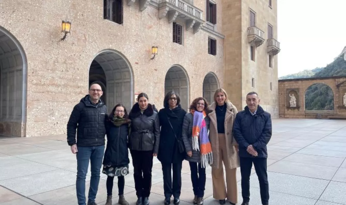 Representants del Servei de Pneumologia del Trueta, durant l'acte celebrat a l'Abadia de Montserrat. 