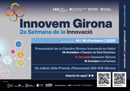 Cartell informatiu amb el programa de la segona Setmana de la Innovació de l'IAS i L'ICS Girona 