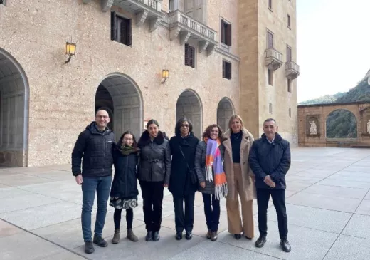 Representants del Servei de Pneumologia del Trueta, durant l'acte celebrat a l'Abadia de Montserrat. 