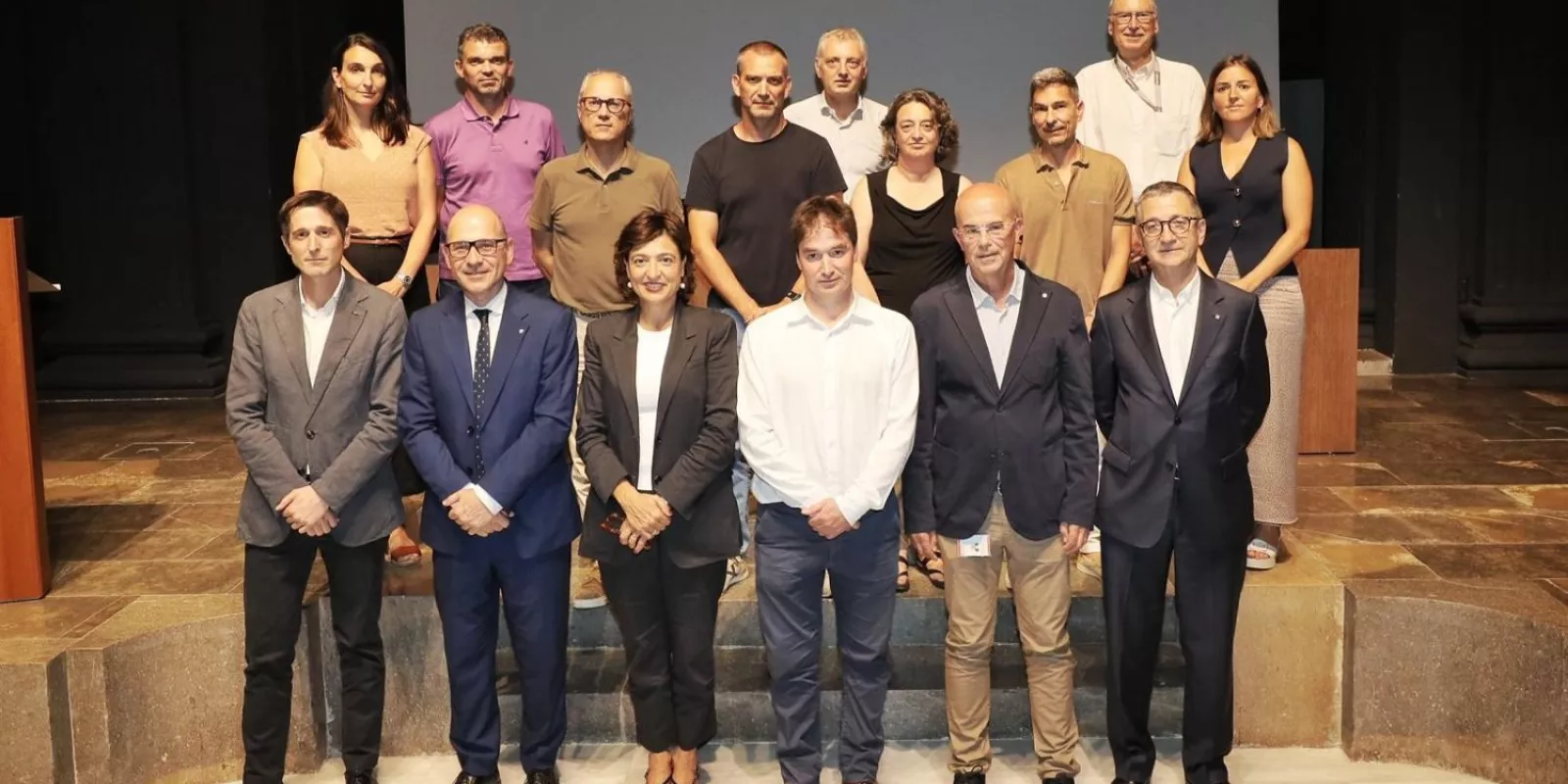 Representants de les diferents entitats que integren el grup permanent encarregat de desenvolupament del Campus de  Salut de Girona