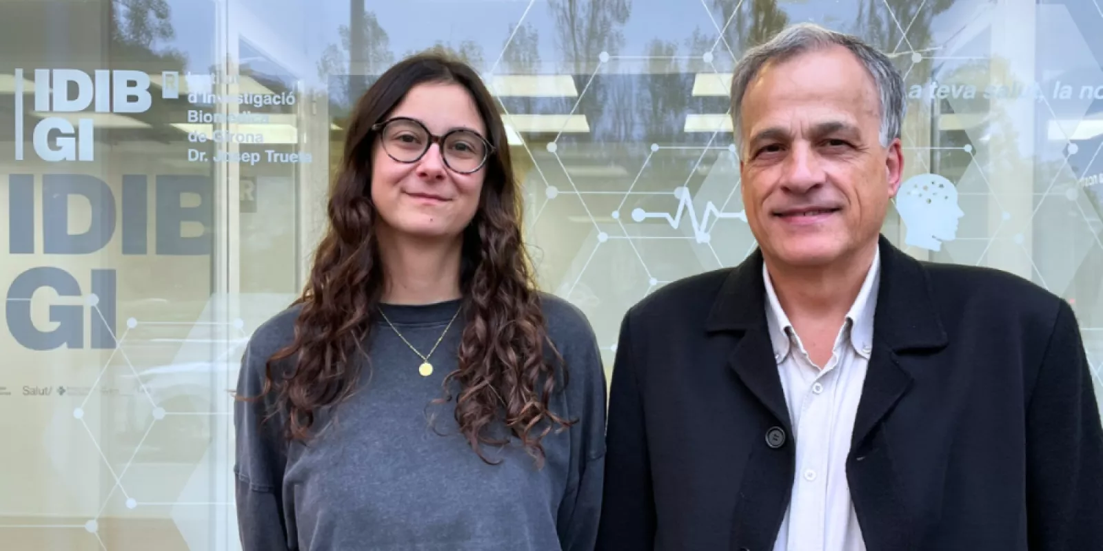 Els investigadors Laura Gallardo-Nuell i Manuel Fernández-Real. 