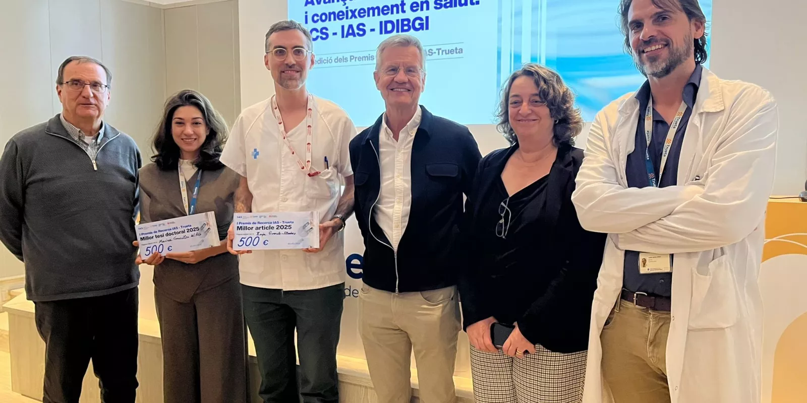 Fotografia dels professionals premiats als premis de recerca Trueta, IAS i IDIBGI