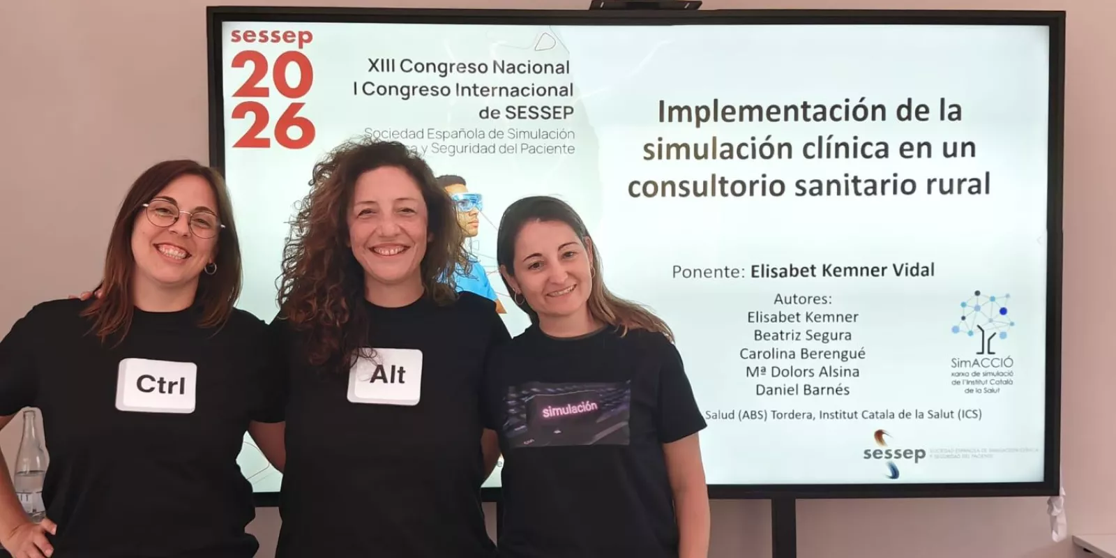 Les facilitadores de simulació de l'equip d'atenció primària de Tordera durant l'assistència al congrés de la SESSEP