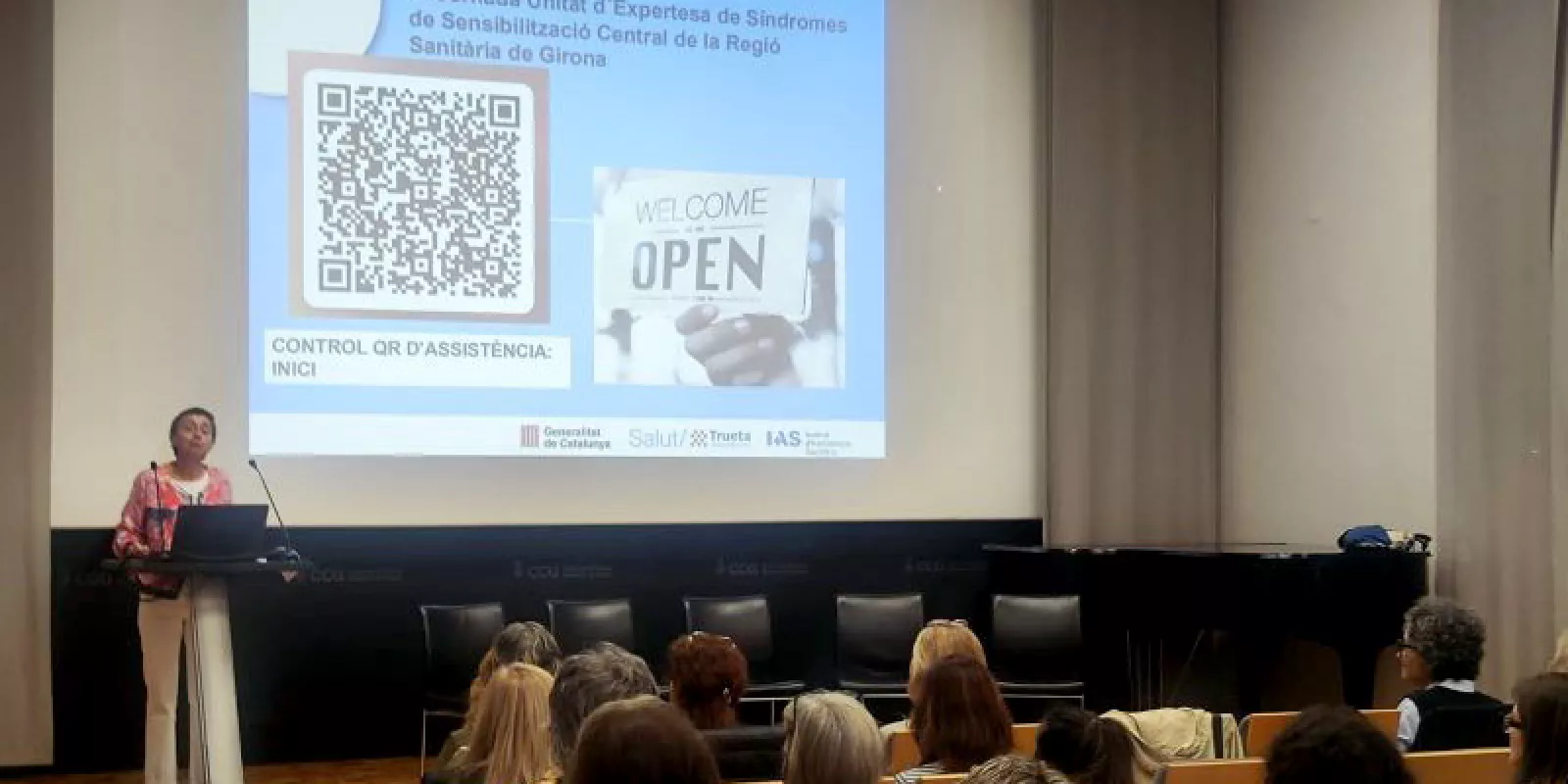 La Dra. Glòria Padura, directora del Trueta, inaugura la Jornada de la Unitat d’Expertesa en Síndromes de Sensibilització Central