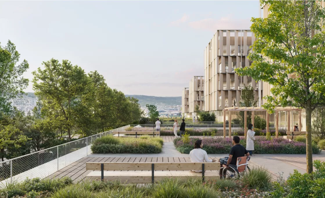 Imatge virtual del futur Campus de Salut de Girona, on hi serà el nou Hospital Josep Trueta 