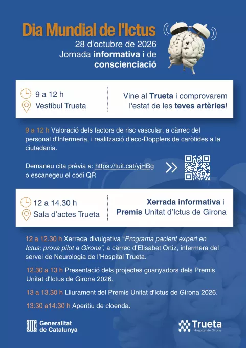 Programa d'activitats organitzades pel Trueta en el marc del Dia Mundial de l'ictus.