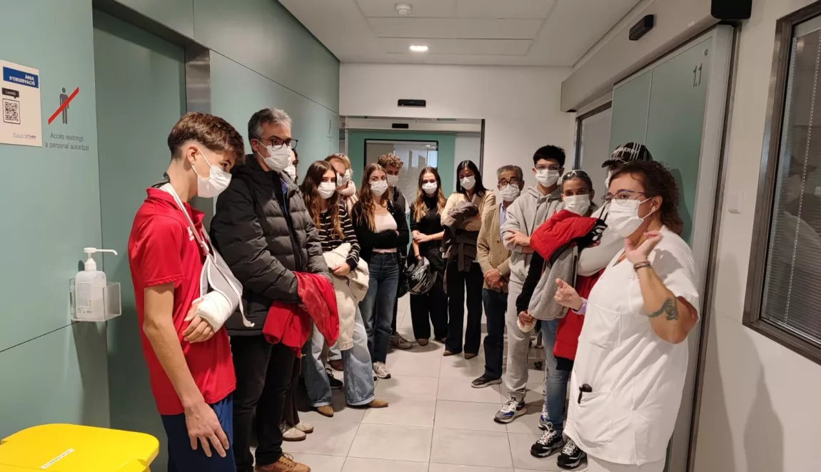 Visita a l'àrea d'urgències en el marc de la Jornada de Portes Obertes organitzada per l'Hospital Josep Trueta