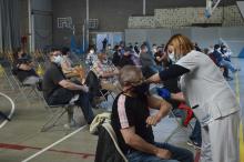 primera jornada de vacunació sense cita prèvia a la Bisbal d’Empordà el passat 26 de maig. Autoria: Anna Pascual