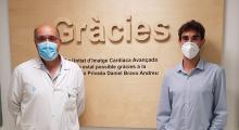 El Dr. Ramon Brugada i el Dr. Marc Abulí a la Unitat d'Imatge Cardíaca del Trueta