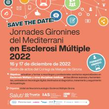 Cartell de les Jornades Gironines del Mediterrani en Esclerosi Múltiple 2022 