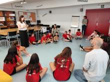 Una sessió en un centre educatiu de GIrona.