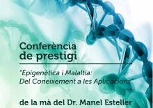 Cartell de la conferència de prestigi: Epigenètica i Malaltia: Del Coneixement a les Aplicacions