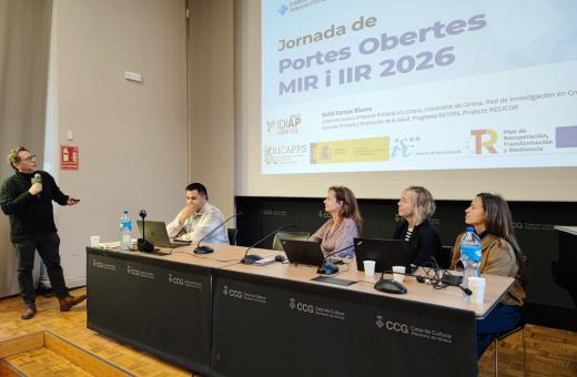Taula principal de la jornada de portes obertes d'Atenció Primària i Comunitària organitzada per l'ICS Girona