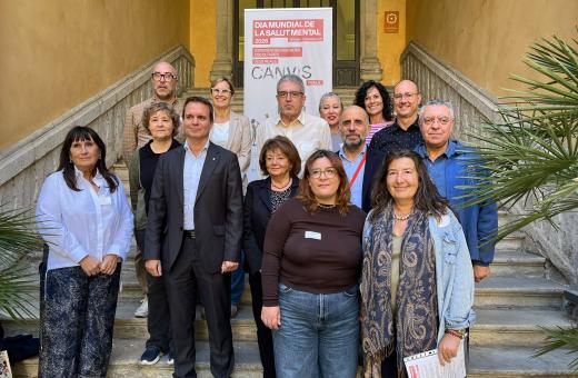 Representants de les diferents institucions que han participat en el Dia Mundial Salut Mental
