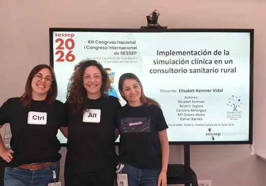 Les facilitadores de simulació de l'equip d'atenció primària de Tordera durant l'assistència al congrés de la SESSEP